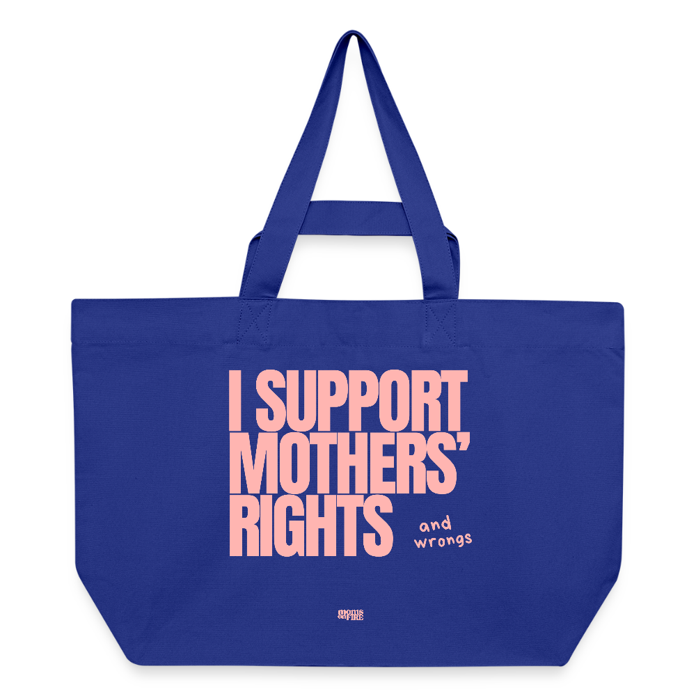 „I Support Mothers Rights“ Recycled Shopping Bag - Dunkelblau