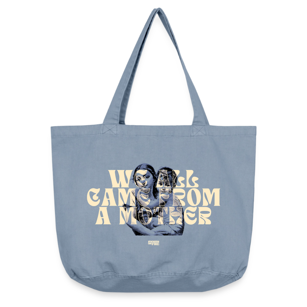 Shopper „we all came from a mother“ - vintage light blue