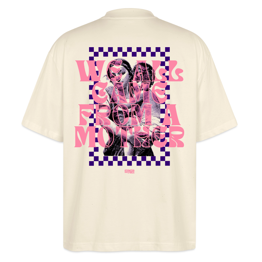 Oversized T-Shirt „we all came from a mother“ - Natur