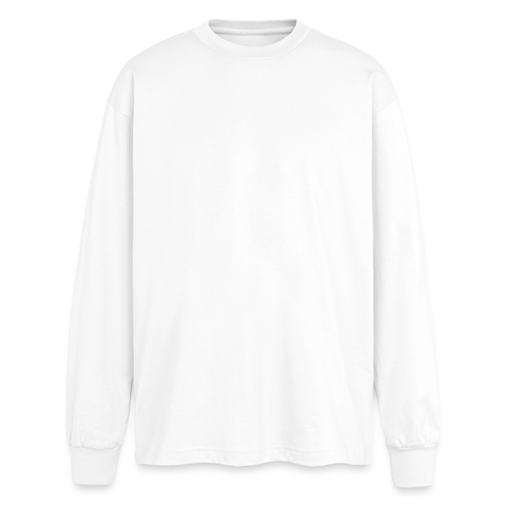 Oversized Langarmshirt „We all came from a mother“ - Weiß