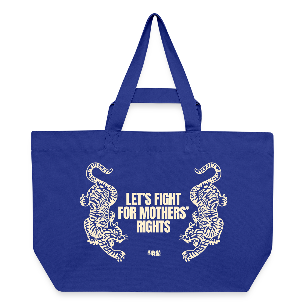 Recycled Shopping Bag „Let’s Fight for Mothers Rights“ - Dunkelblau