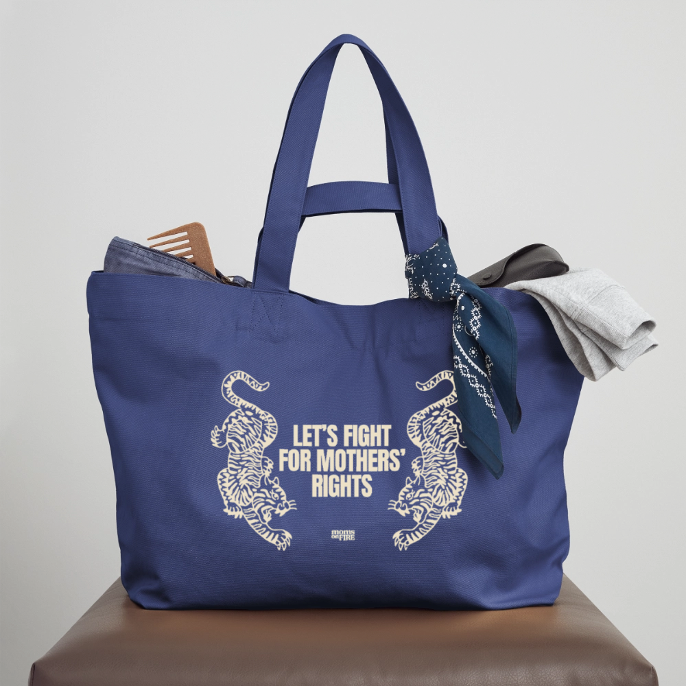 Recycled Shopping Bag „Let’s Fight for Mothers Rights“ - Dämmerung