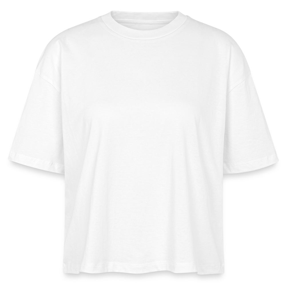 Boxy T-Shirt „We all came from a mother“ - Weiß