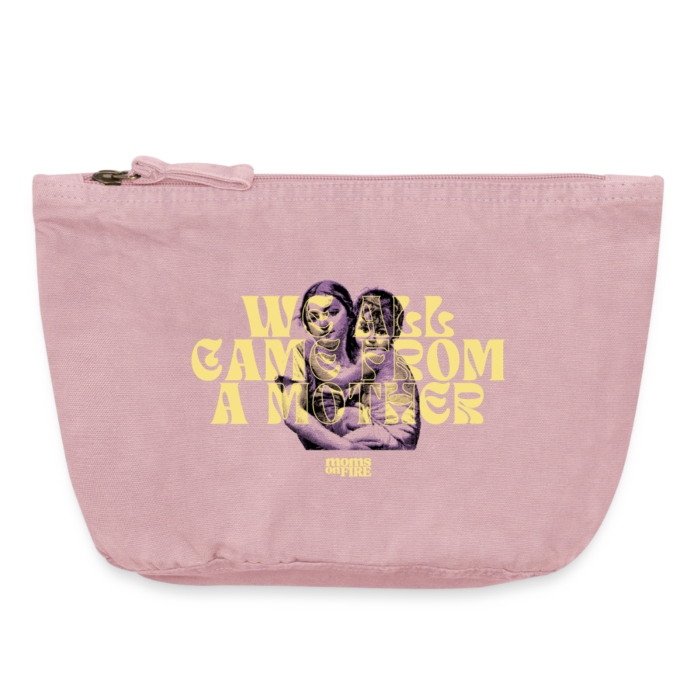 Reißverschluss-Täschchen „we all came from a mother“ - Vintage Rosa