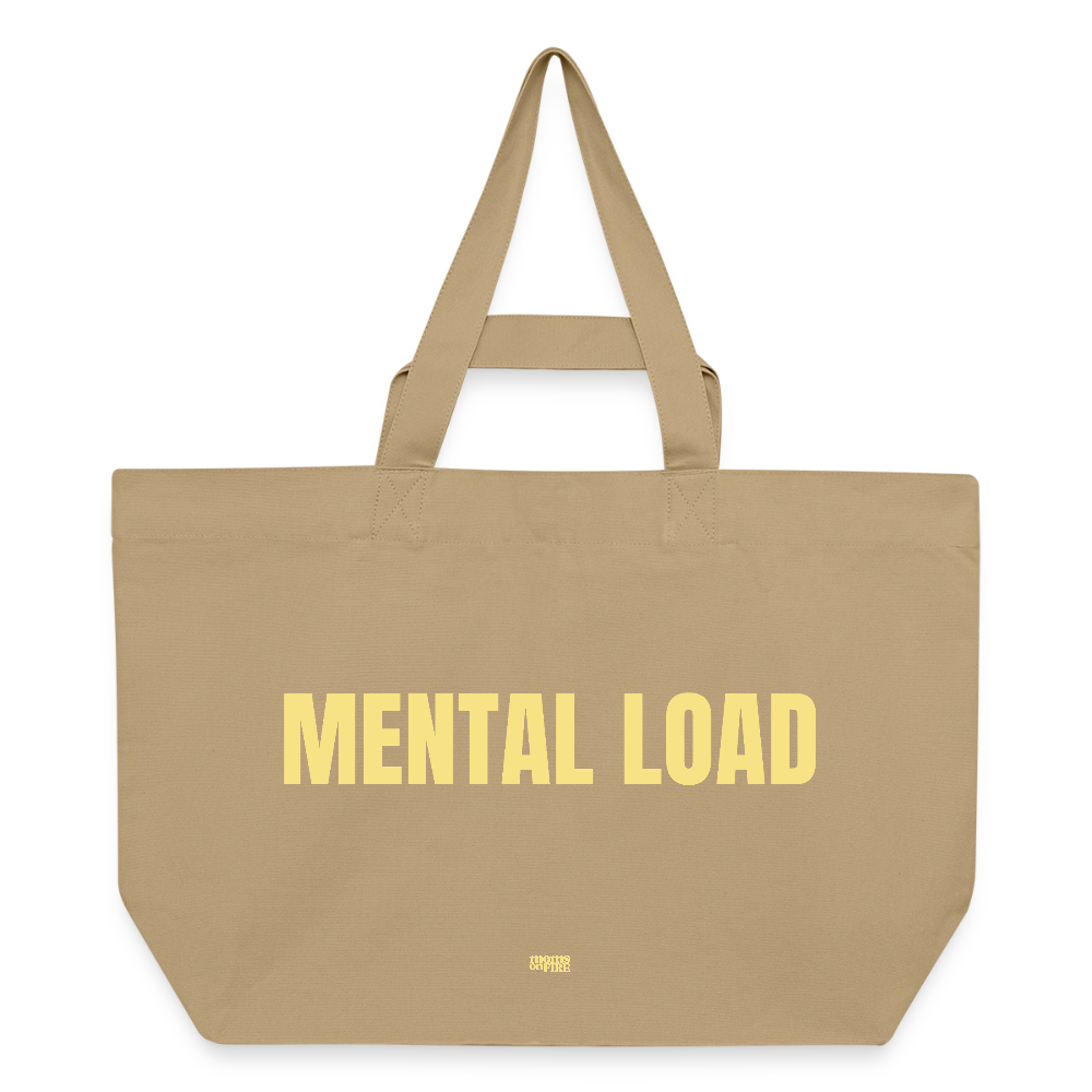 „Mental Load“ Recycled Shopping Bag - Karamell 