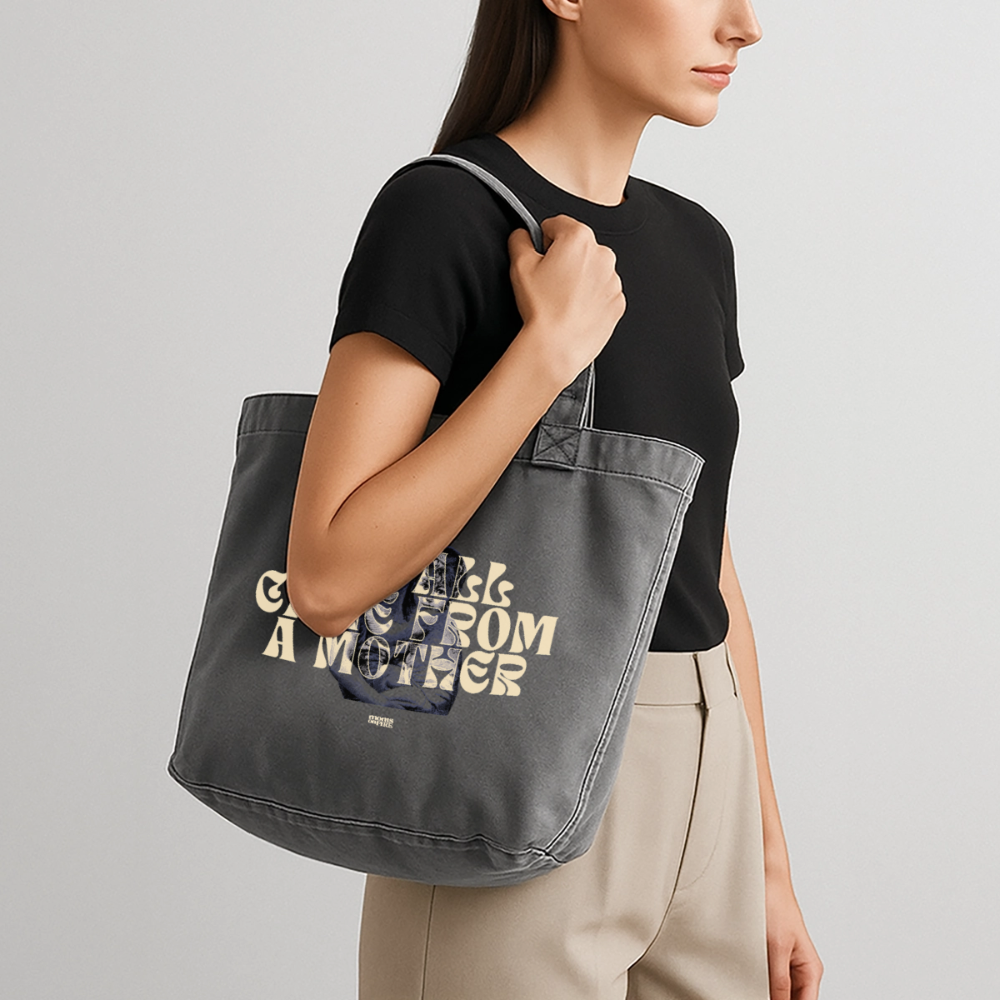 Shopper „we all came from a mother“ - Vintage Schwarz