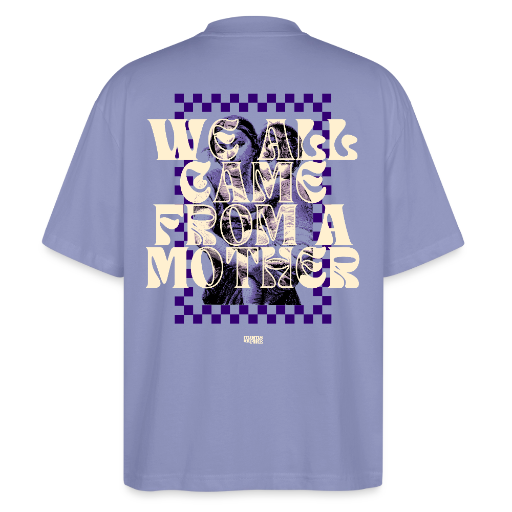 Oversized T-Shirt „we all came from a mother“ - Violett