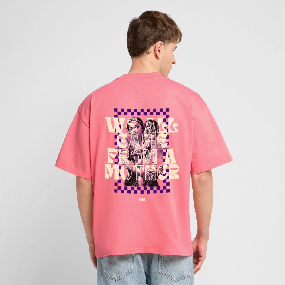 Oversized T-Shirt „we all came from a mother“ - Pink 