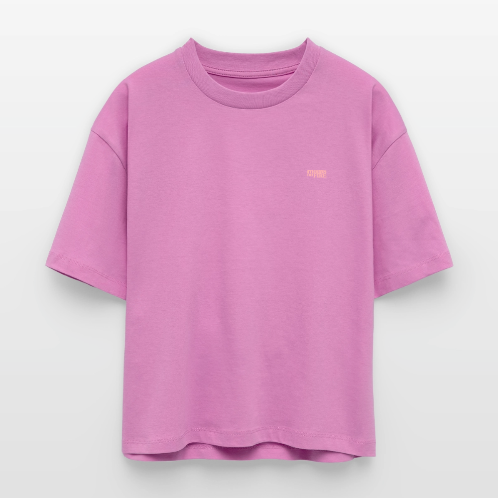 Organic Boxy T-Shirt „I Support Mothers Rights and wrongs“ - Pink