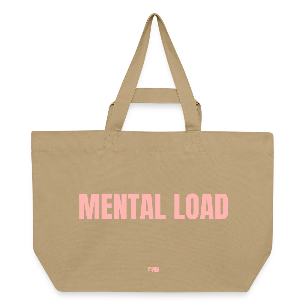 „Mental Load“ Recycled Shopping Bag - Karamell 