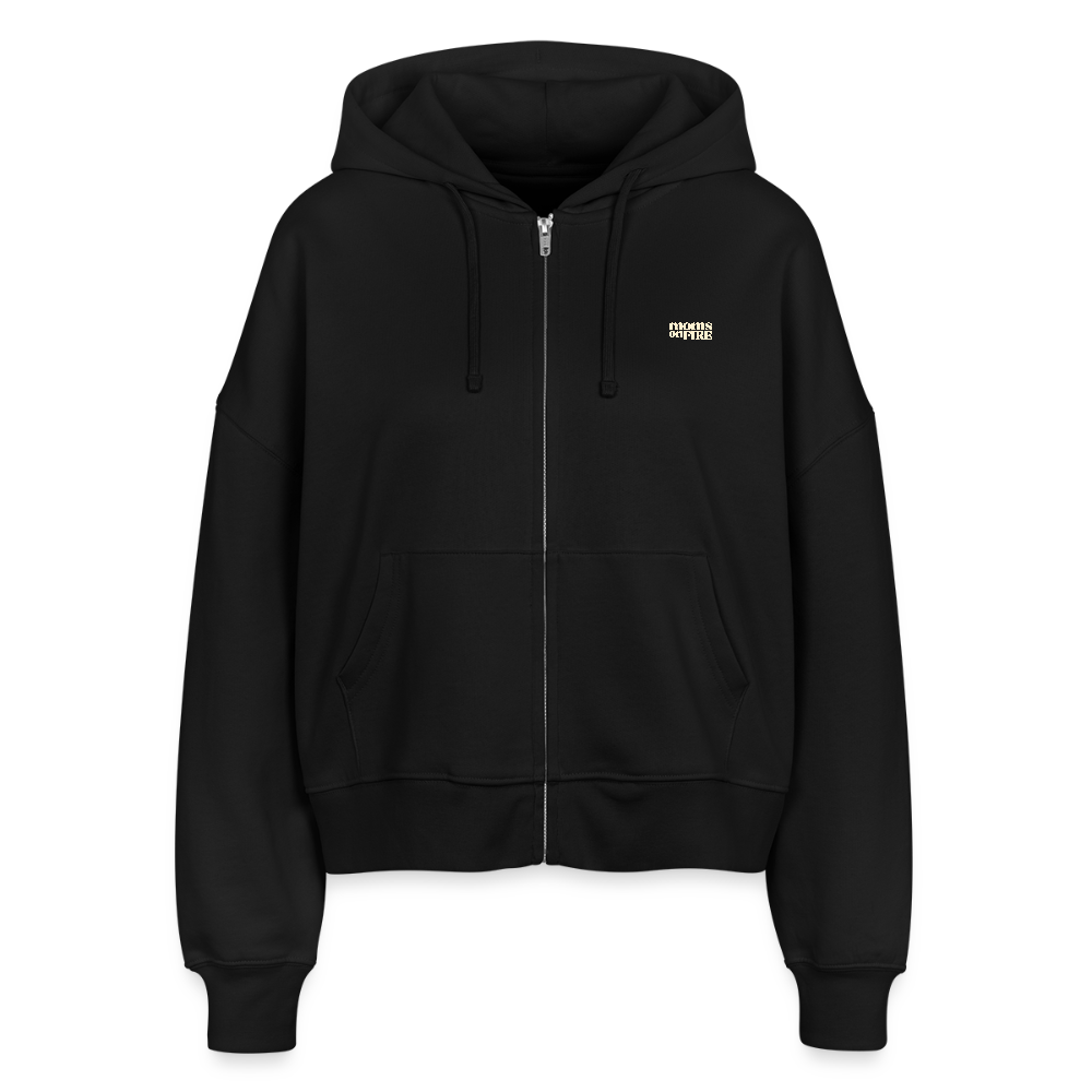 Organic Zip Hoodie „I Support Mothers Rights and wrongs“ - Schwarz
