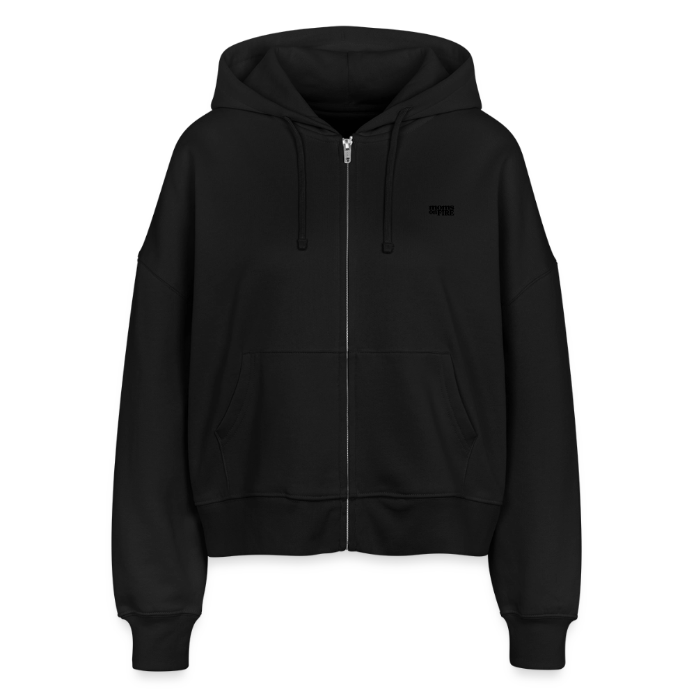 Organic Zip Hoodie „I Support Mothers Rights and wrongs“ - Schwarz