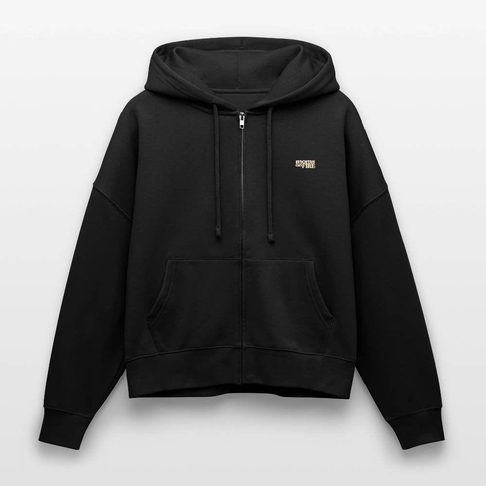 Organic Zip Hoodie „I Support Mothers Rights and wrongs“ - Schwarz