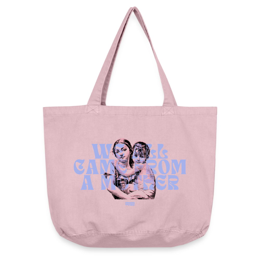 Shopper „we all came from a mother“ - Vintage Rosa