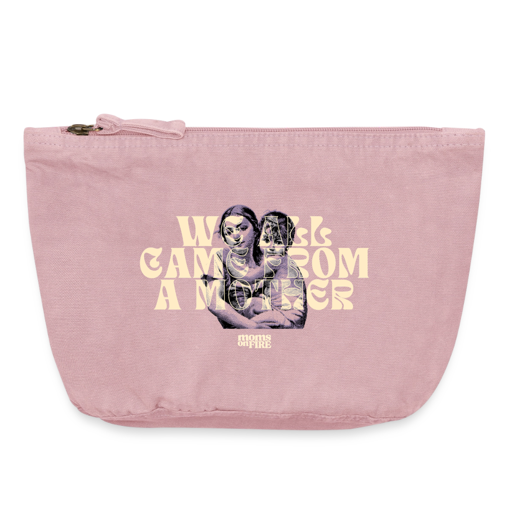 Reißverschluss-Täschchen „we all came from a mother“ - Vintage Rosa