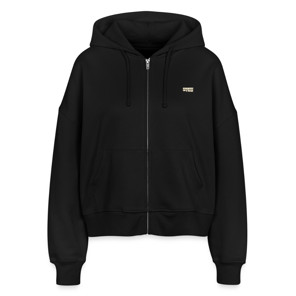Organic Zip Hoodie „Let’s Fight for Mothers Rights“ - Schwarz