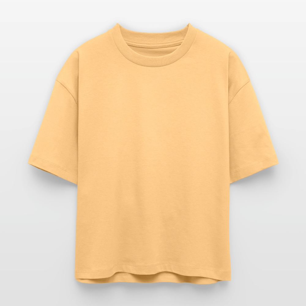 Boxy T-Shirt „We all came from a mother“ - Mispel