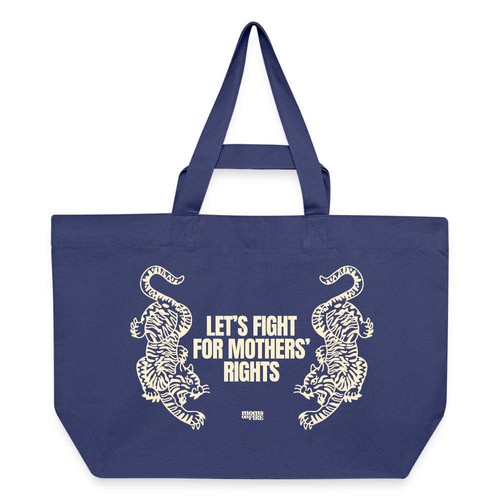 Recycled Shopping Bag „Let’s Fight for Mothers Rights“ - Dämmerung