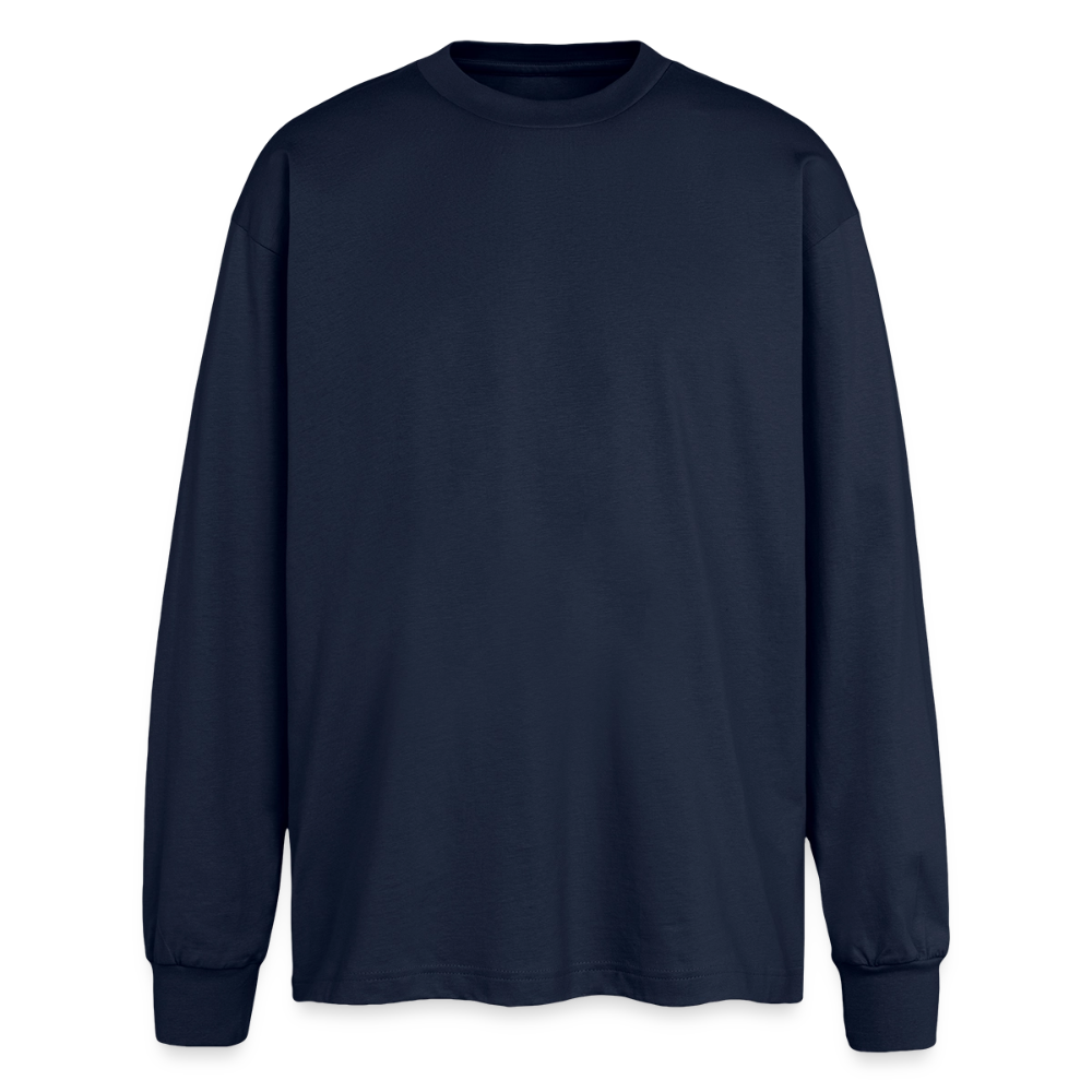 Oversized Langarmshirt „We all came from a mother“ - Navy