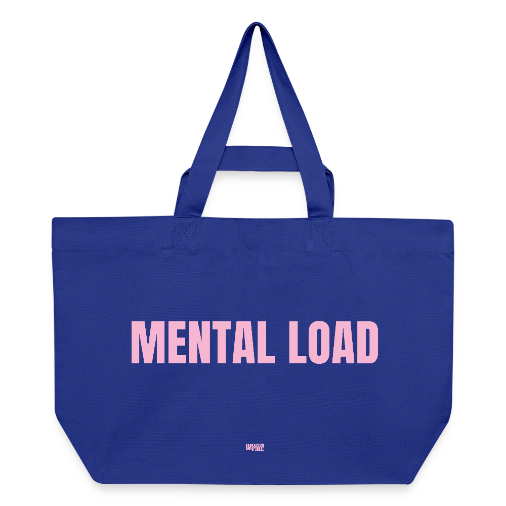 „Mental Load“ Recycled Shopping Bag - Dunkelblau