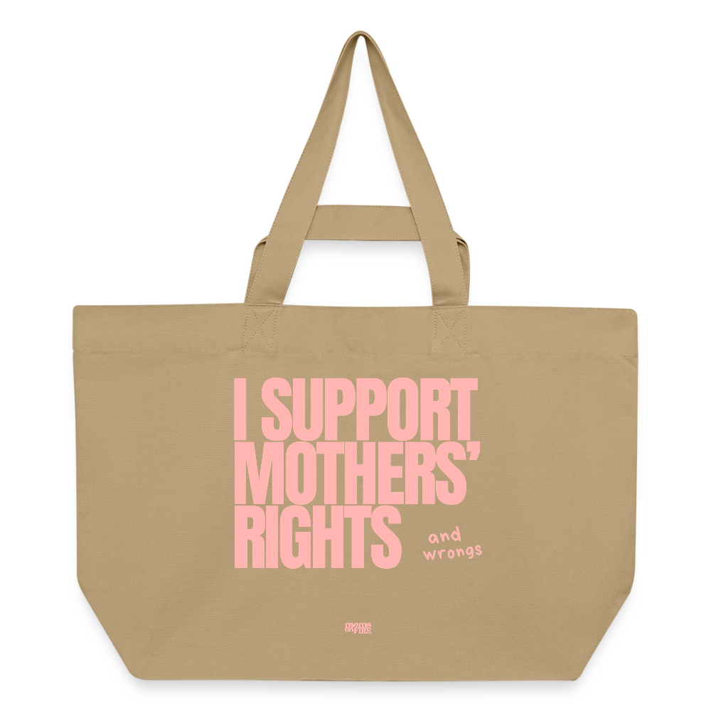 „I Support Mothers Rights“ Recycled Shopping Bag - Karamell 
