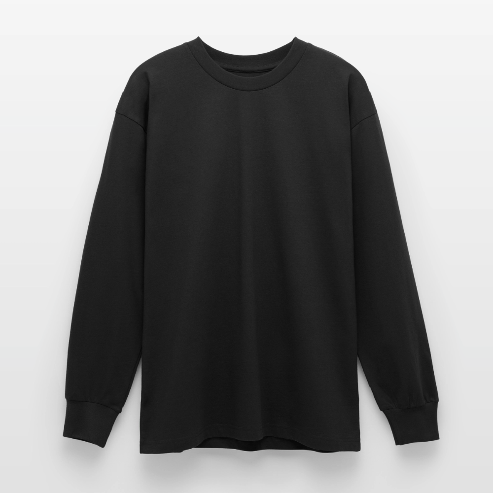 Oversized Langarmshirt „We all came from a mother“ - Schwarz