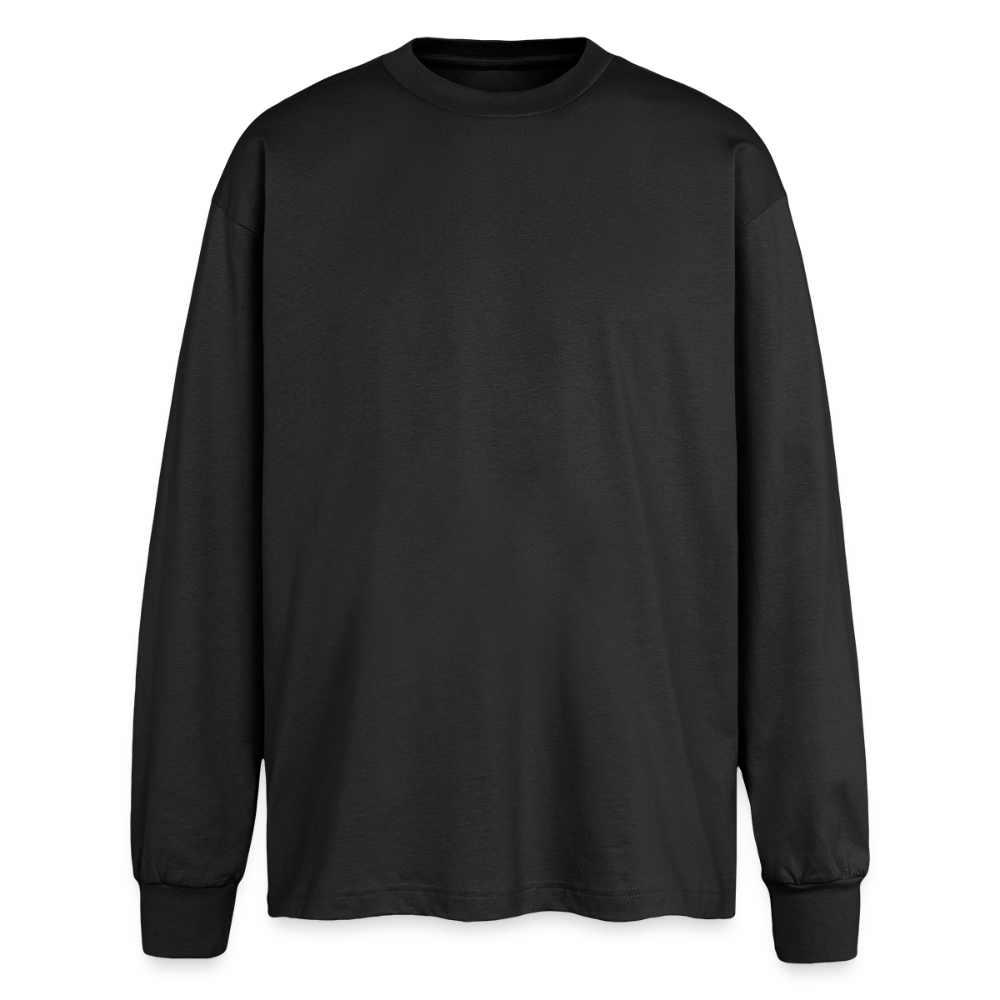 Oversized Langarmshirt „We all came from a mother“ - Schwarz