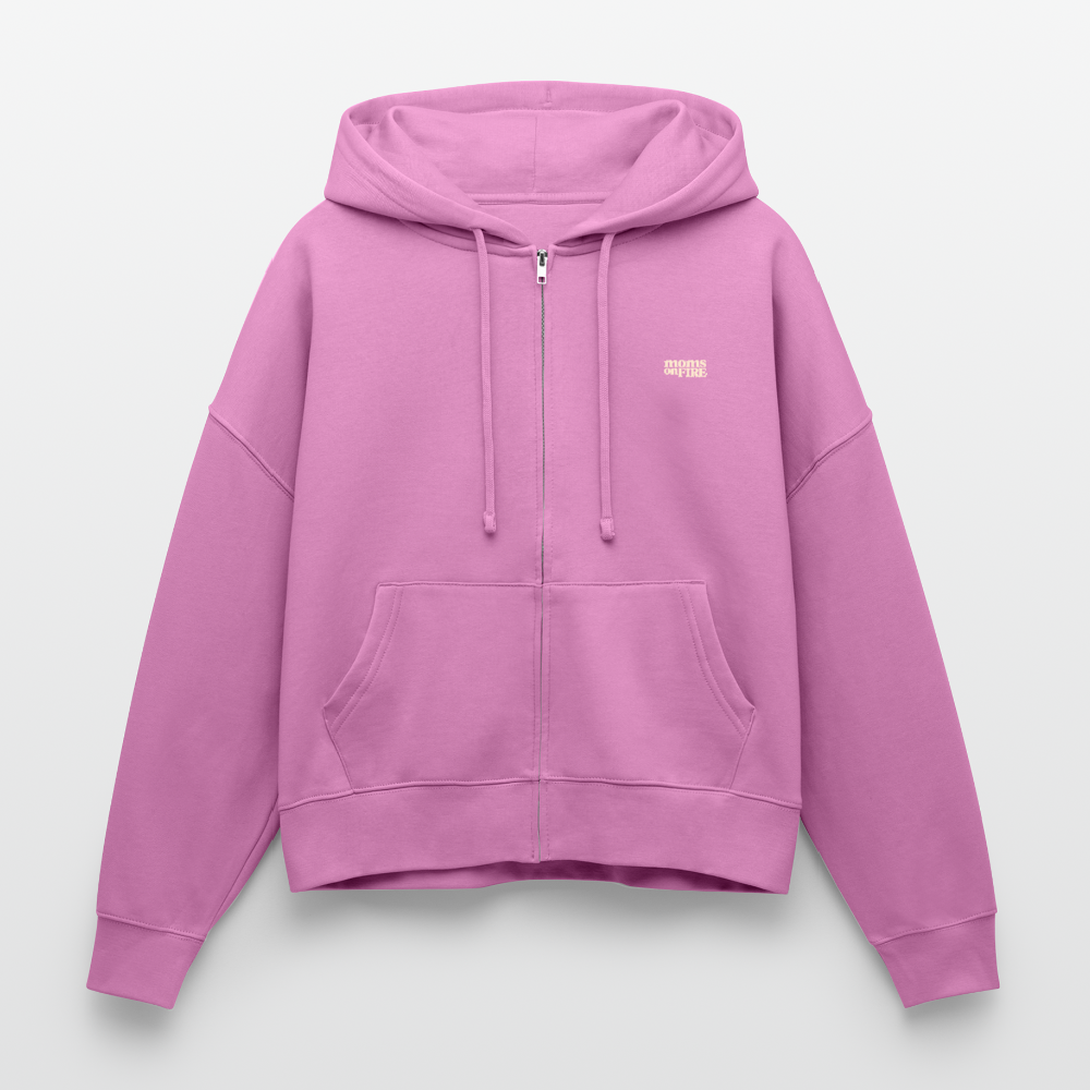 Organic Zip Hoodie „Let’s Fight for Mothers Rights“ - Pink