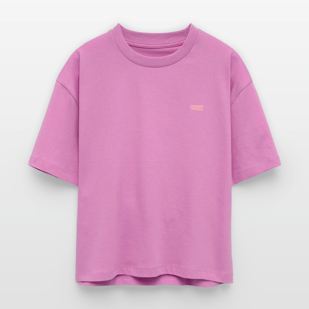 Organic Boxy T-Shirt „I Support Mothers Rights and wrongs“ - Pink