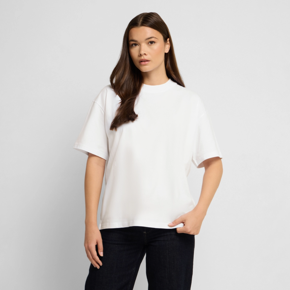 Oversized T-Shirt „we all came from a mother“ - Weiß