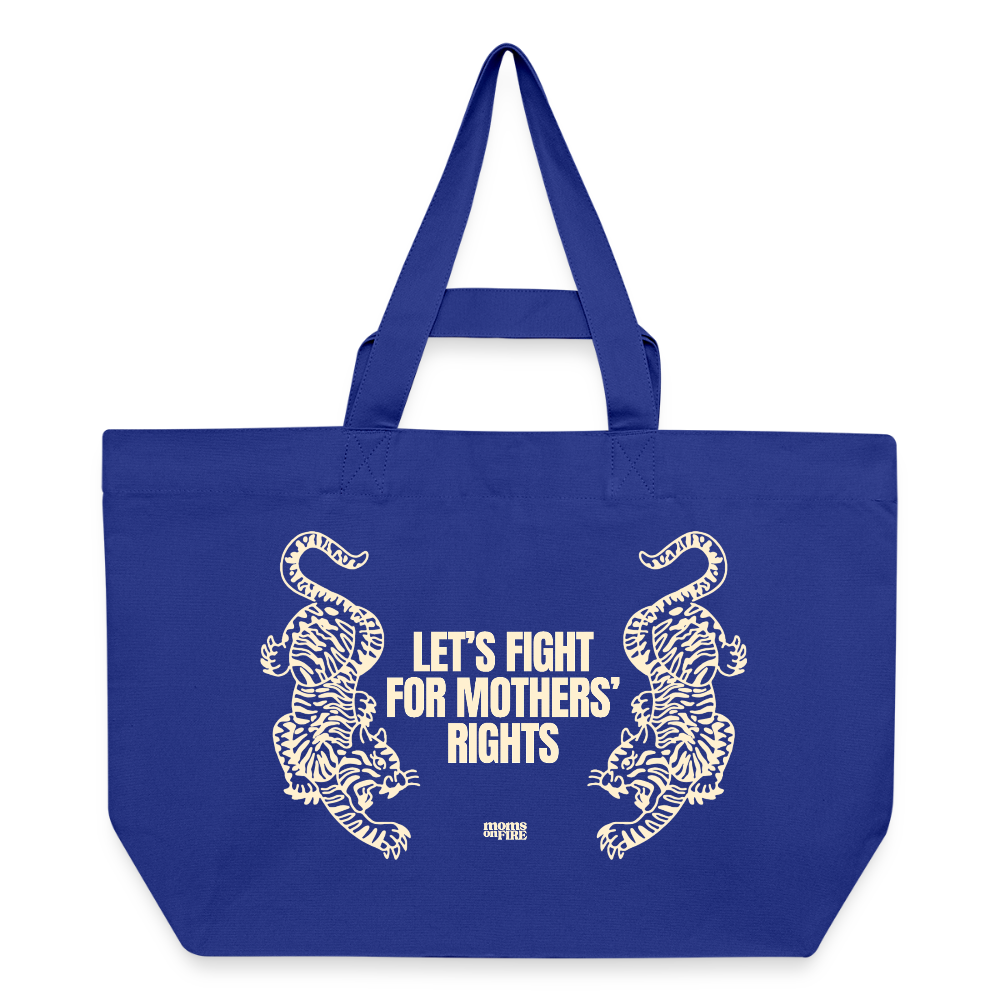 Recycled Shopping Bag „Let’s Fight for Mothers Rights“ - Dunkelblau