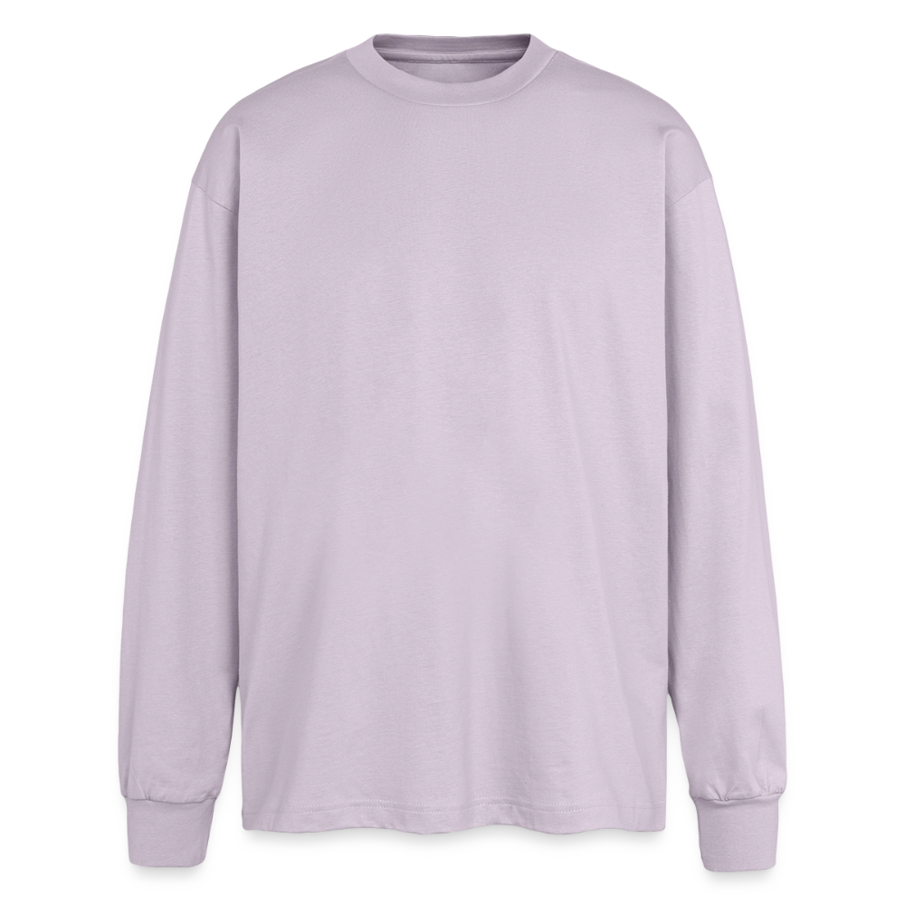 Oversized Langarmshirt „We all came from a mother“ - verblasstes Lila