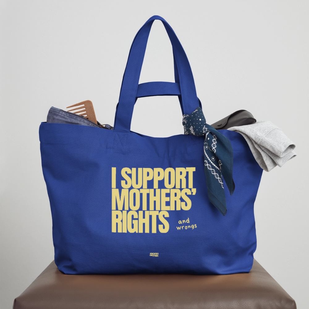 „I Support Mothers Rights“ Recycled Shopping Bag - Dunkelblau