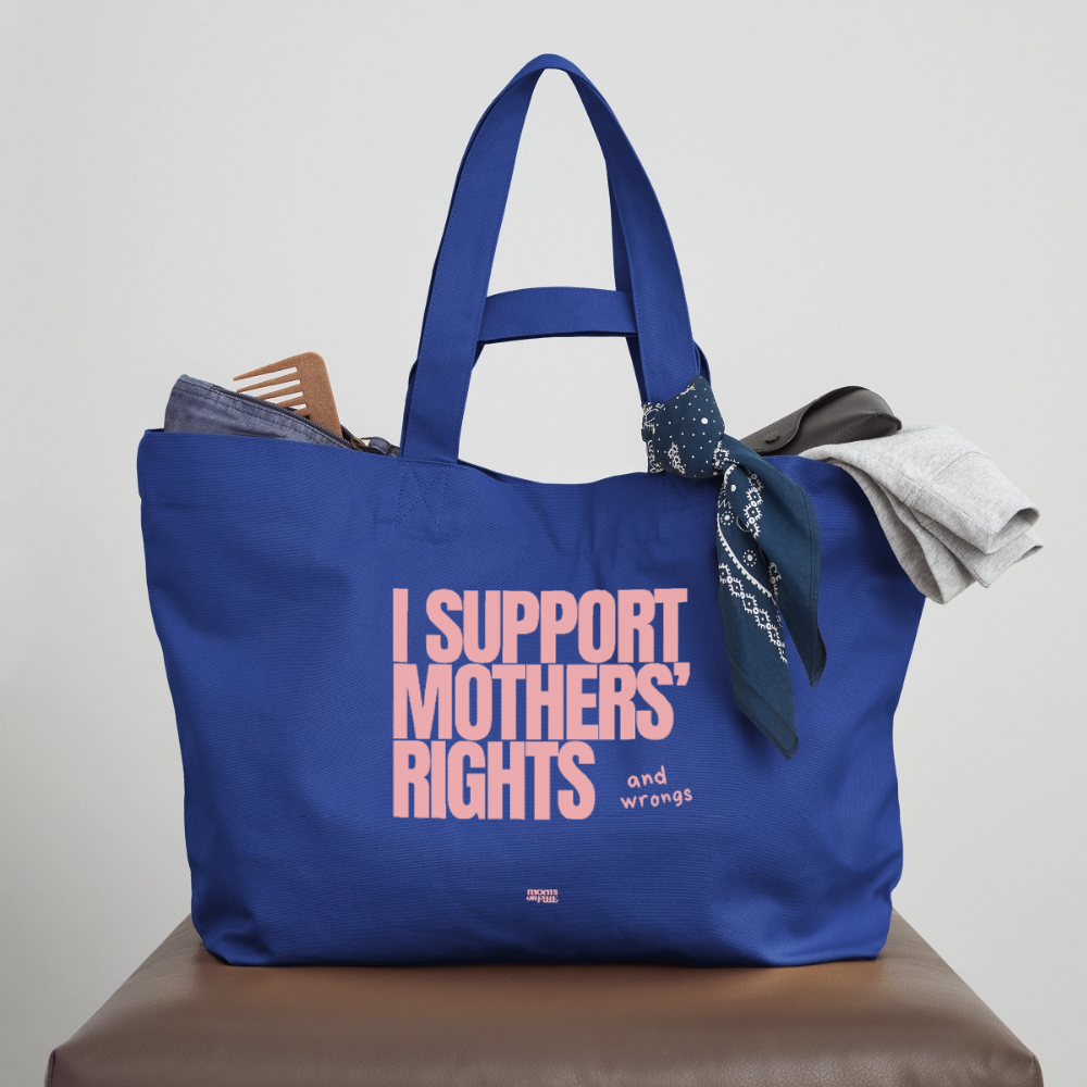 „I Support Mothers Rights“ Recycled Shopping Bag - Dunkelblau
