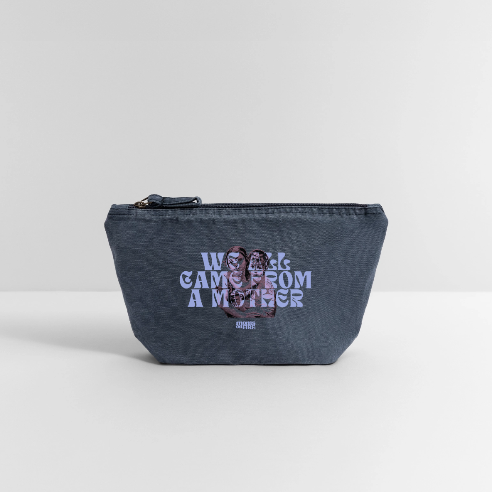 Reißverschluss-Täschchen „we all came from a mother“ - Vintage Denim