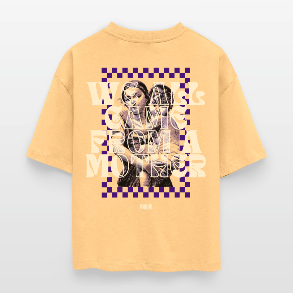 Boxy T-Shirt „We all came from a mother“ - Mispel