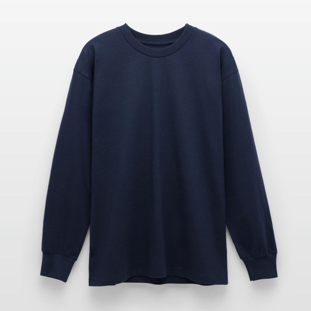 Oversized Langarmshirt „We all came from a mother“ - Navy