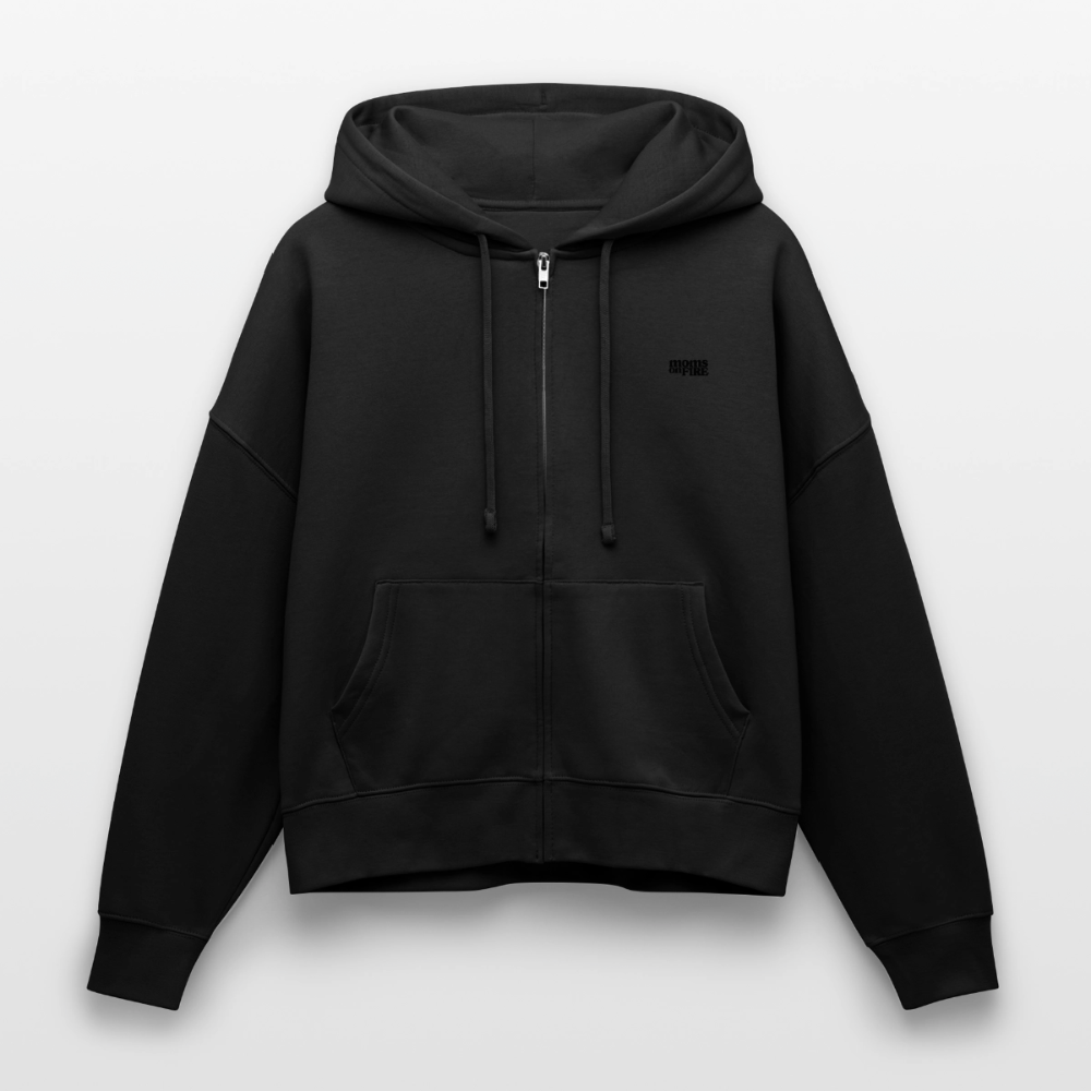 Organic Zip Hoodie „I Support Mothers Rights and wrongs“ - Schwarz