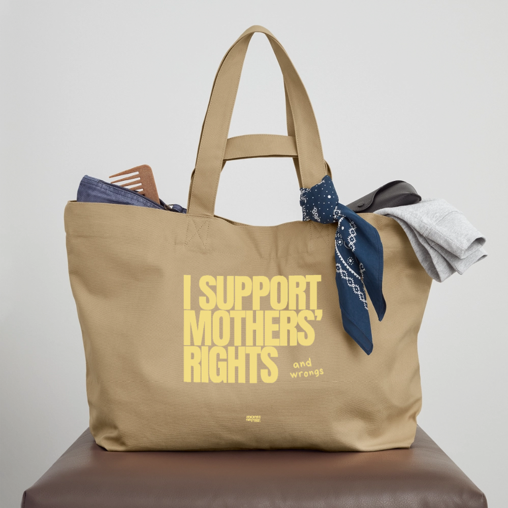 „I Support Mothers Rights“ Recycled Shopping Bag - Karamell 